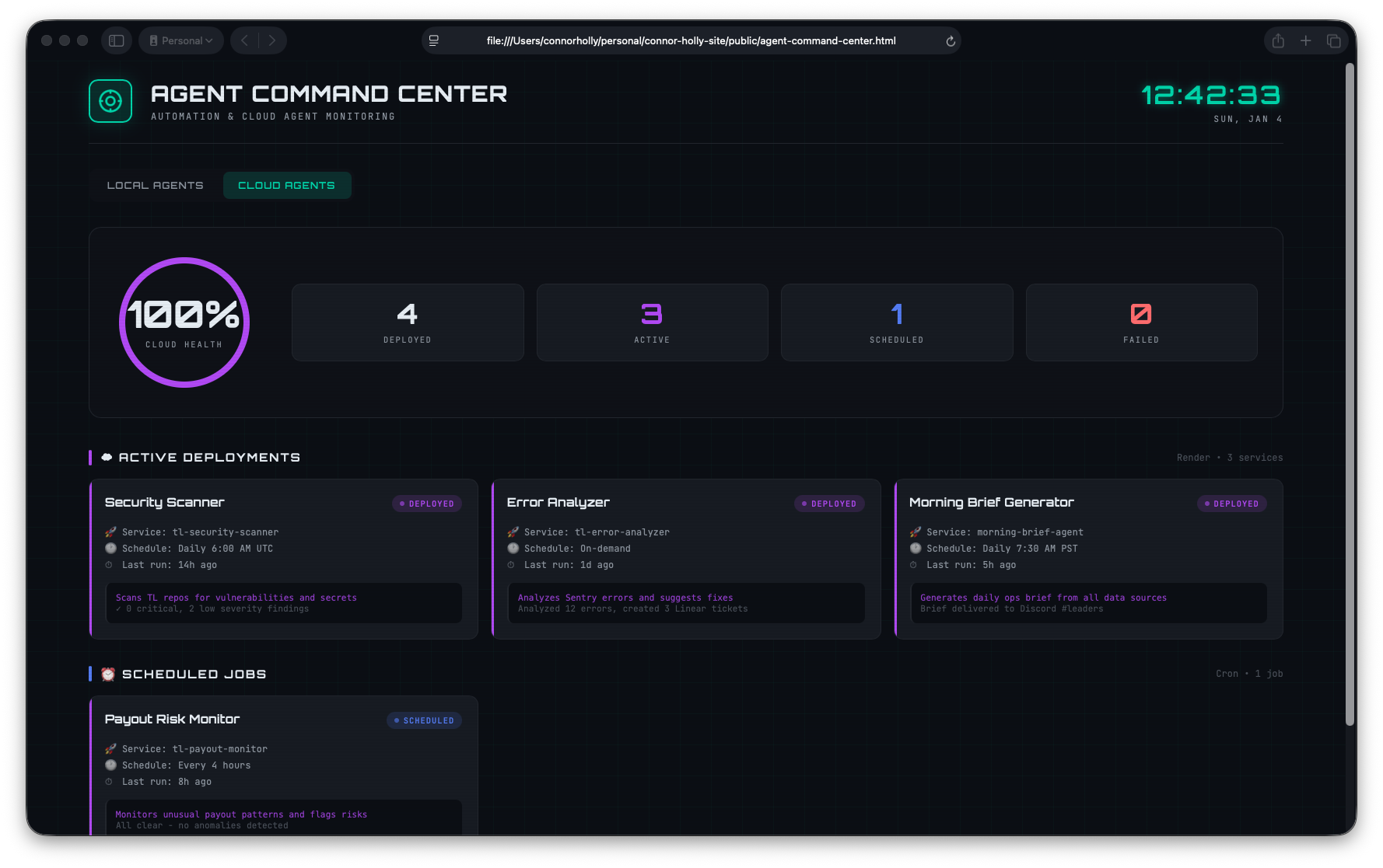 Agent Command Center preview